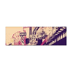 Pink City Retro Vintage Futurism Art Sticker (Bumper)