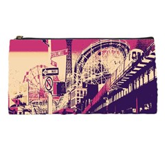 Pink City Retro Vintage Futurism Art Pencil Case