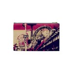 Pink City Retro Vintage Futurism Art Cosmetic Bag (Small) Back