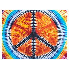 Tie Dye Peace Sign Two Sides Premium Plush Fleece Blanket (extra Small) by Ket1n9