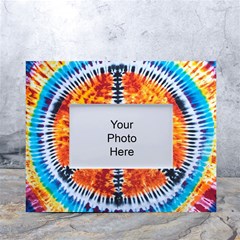 Tie Dye Peace Sign White Tabletop Photo Frame 4 x6  by Ket1n9