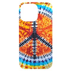 Tie Dye Peace Sign Iphone 14 Pro Max Black Uv Print Case by Ket1n9