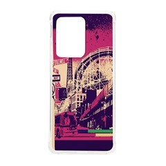 Pink City Retro Vintage Futurism Art Samsung Galaxy S20 Ultra 6.9 Inch TPU UV Case