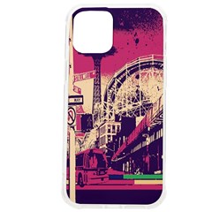 Pink City Retro Vintage Futurism Art iPhone 12 Pro max TPU UV Print Case