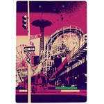 Pink City Retro Vintage Futurism Art A4 Acrylic Clipboard Back