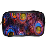 Pretty Peacock Feather Toiletries Bag (Two Sides) Back