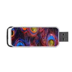 Pretty Peacock Feather Portable Usb Flash (one Side) by Ket1n9