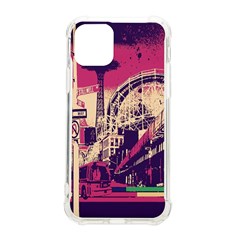 Pink City Retro Vintage Futurism Art iPhone 11 Pro 5.8 Inch TPU UV Print Case