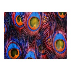 Pretty Peacock Feather Two Sides Premium Plush Fleece Blanket (mini) by Ket1n9