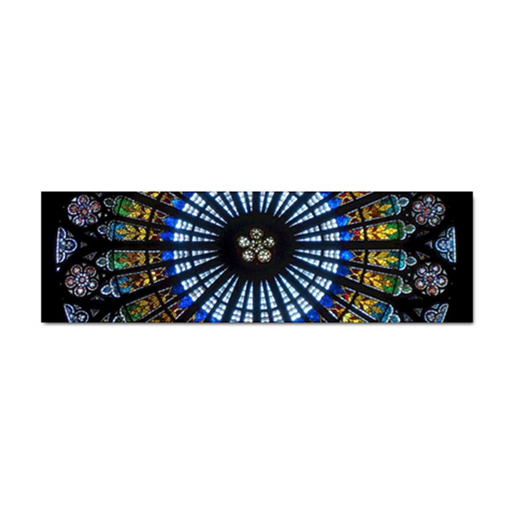 Stained Glass Rose Window In France s Strasbourg Cathedral Sticker Bumper (100 pack)