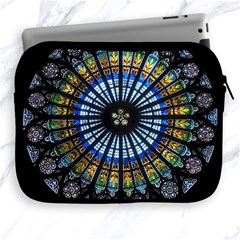 Stained Glass Rose Window In France s Strasbourg Cathedral Apple Ipad 2/3/4 Zipper Cases by Ket1n9