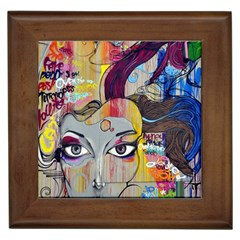 Graffiti-mural-street-art-painting Framed Tile by Ket1n9