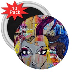 Graffiti-mural-street-art-painting 3  Magnets (10 Pack)  by Ket1n9