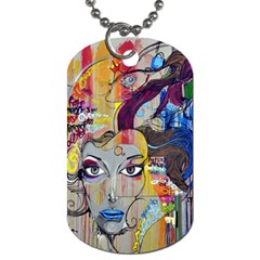 Graffiti-mural-street-art-painting Dog Tag (two Sides) by Ket1n9