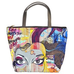 Graffiti-mural-street-art-painting Bucket Bag by Ket1n9