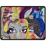 Graffiti-mural-street-art-painting Fleece Blanket (Large) 80 x60  Blanket Front