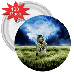 Astronaut 3  Buttons (100 Pack)  by Ket1n9