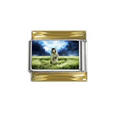 Astronaut Gold Trim Italian Charm (9mm) by Ket1n9