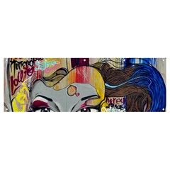 Graffiti-mural-street-art-painting Banner And Sign 12  X 4  by Ket1n9