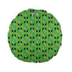 Alien Pattern- Standard 15  Premium Flano Round Cushions by Ket1n9