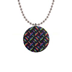 Alien Patterns Vector Graphic 1  Button Necklace by Ket1n9