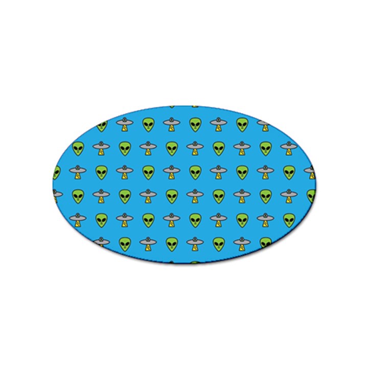 Alien Pattern Sticker Oval (100 pack)