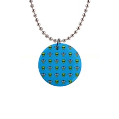 Alien Pattern 1  Button Necklace by Ket1n9