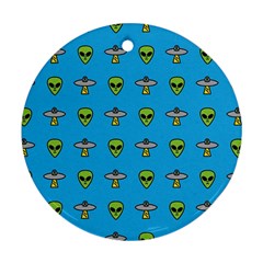 Alien Pattern Round Ornament (two Sides) by Ket1n9