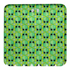 Alien Pattern- Square Glass Fridge Magnet (4 Pack) by Ket1n9