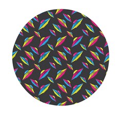 Alien Patterns Vector Graphic Mini Round Pill Box (pack Of 5) by Ket1n9