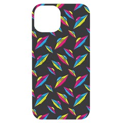 Alien Patterns Vector Graphic Iphone 14 Black Uv Print Case by Ket1n9