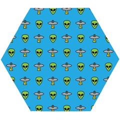 Alien Pattern Wooden Puzzle Hexagon by Ket1n9