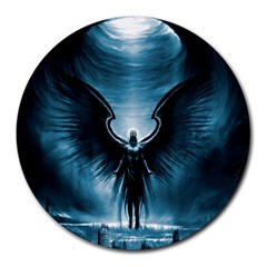 Rising Angel Fantasy Round Mousepad by Ket1n9