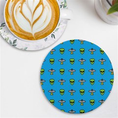 Alien Pattern Uv Print Round Tile Coaster by Ket1n9