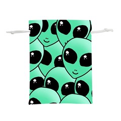 Art Alien Pattern Lightweight Drawstring Pouch (l) by Ket1n9