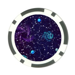 Realistic-night-sky-poster-with-constellations Poker Chip Card Guard by Ket1n9