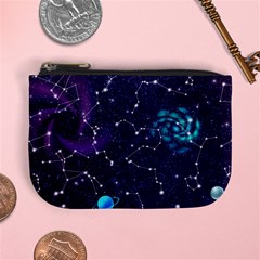 Realistic-night-sky-poster-with-constellations Mini Coin Purse by Ket1n9