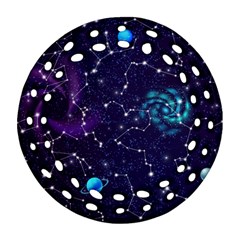 Realistic-night-sky-poster-with-constellations Ornament (round Filigree) by Ket1n9