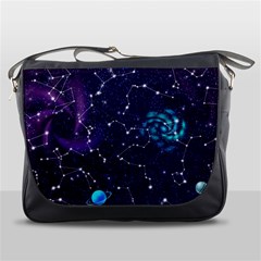 Realistic-night-sky-poster-with-constellations Messenger Bag by Ket1n9