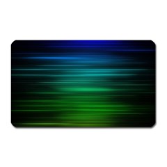 Blue And Green Lines Magnet (rectangular) by Ket1n9