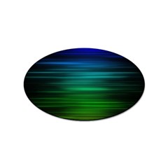 Blue And Green Lines Sticker Oval (10 Pack) by Ket1n9