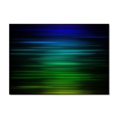 Blue And Green Lines Sticker A4 (10 Pack) by Ket1n9