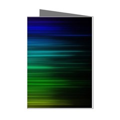 Blue And Green Lines Mini Greeting Cards (pkg Of 8) by Ket1n9