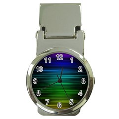 Blue And Green Lines Money Clip Watches by Ket1n9