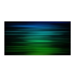 Blue And Green Lines Satin Wrap 35  X 70  by Ket1n9