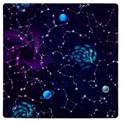 Realistic-night-sky-poster-with-constellations Uv Print Square Tile Coaster  by Ket1n9