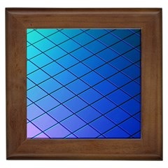 Blue Pattern Plain Cartoon Framed Tile by Ket1n9