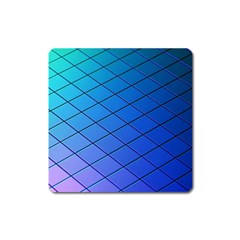 Blue Pattern Plain Cartoon Square Magnet by Ket1n9