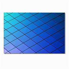 Blue Pattern Plain Cartoon Postcard 4 x 6  (pkg Of 10) by Ket1n9