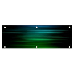 Blue And Green Lines Banner And Sign 6  X 2  by Ket1n9